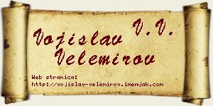 Vojislav Velemirov vizit kartica